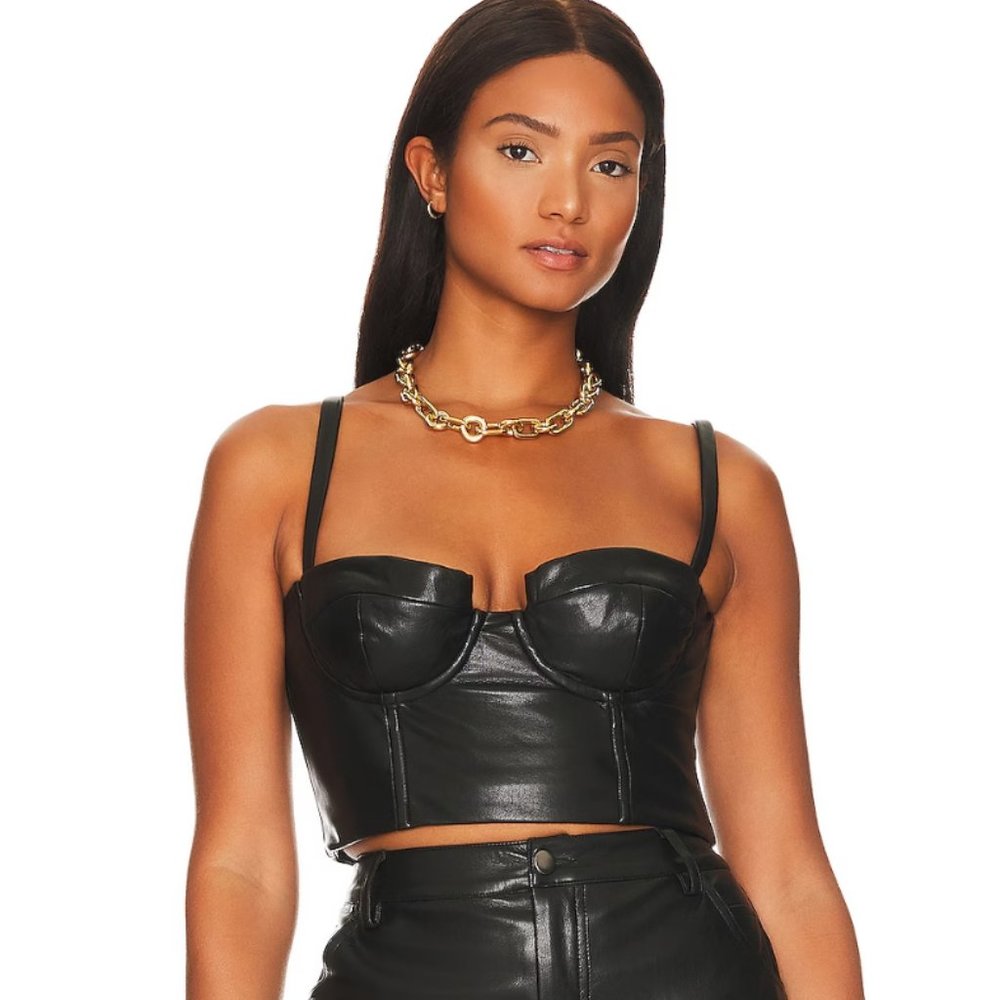 Lovers & Friends Bardot Top in Black NWOT Size Small